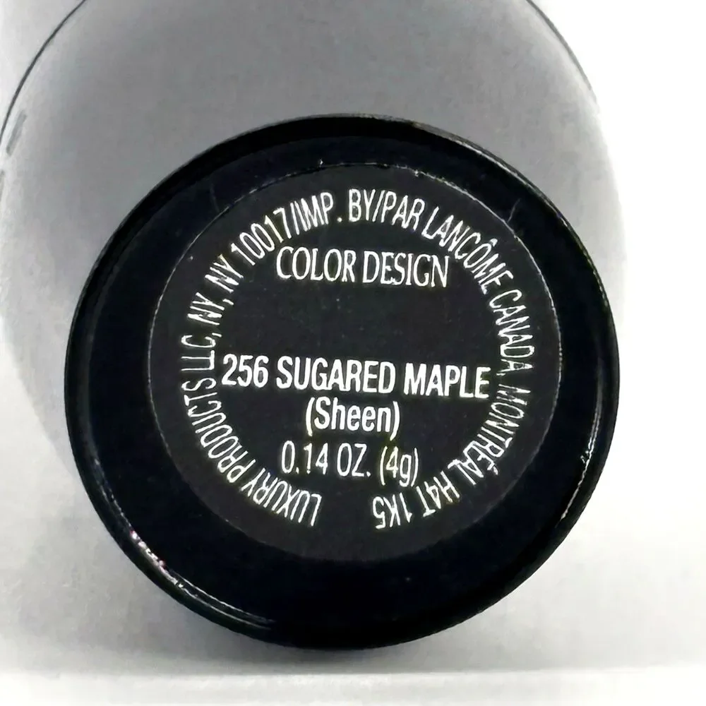 Lancome Color Design Lipstick 256 Sugared Maple (Sheen) Full Size .14oz NEW
